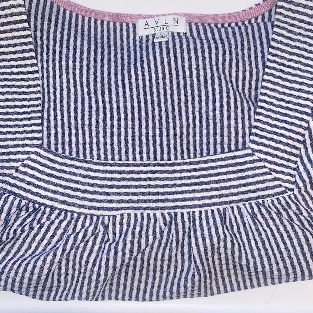 Navy and white Blouse